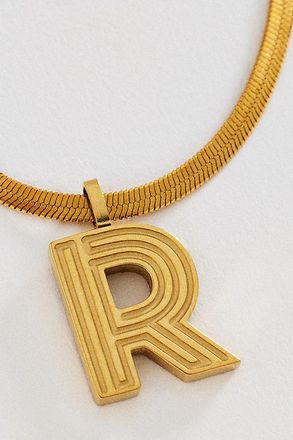 Anthropologie Water Resistant Initial Necklace
