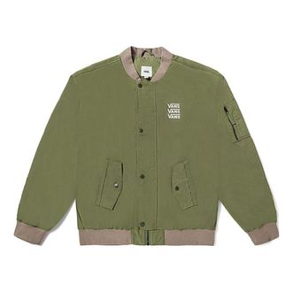 Vans (WMNS) Vans Triple Logo Baseball Jacket Green VN000BZEZBF