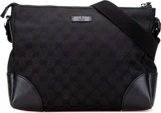 Gucci 2000-2015 GG canvas crossbodytas - Zwart