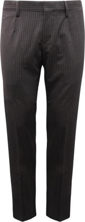Dolce & Gabbana Wollen Broek - Heren - Straight fit broeken - Grijs - 2XL - Wol - Broeken