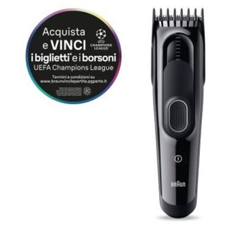 Braun HC5530 Tagliacapelli Nero Senza Filo 17 Lunghezze Batteria NiMH 50min