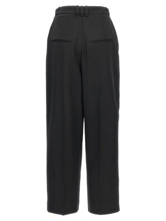 Balmain Grain de Poudre Wool Trousers - Black