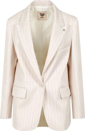 Aniye By Jassen White - Dames - Blazers - Wit - M - Leer - Jassen