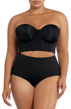 Affinitas Elissa Full Busted Strapless Bustier in Black at Nordstrom, Size 36