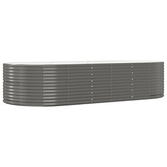 vidaXL Jardinera Arriate Acero Galvanizado Gris 291x140x68 Cm Vidaxl