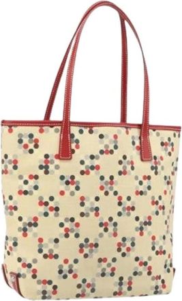 Burberry Pre-owned Tote Bags, female, Beige, Size: ONE SIZE Pre-owned Canvas Tote Bag