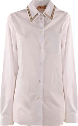 N&deg;21 Oversized overhemd - Dames - Overhemden - Wit - L - Overhemden