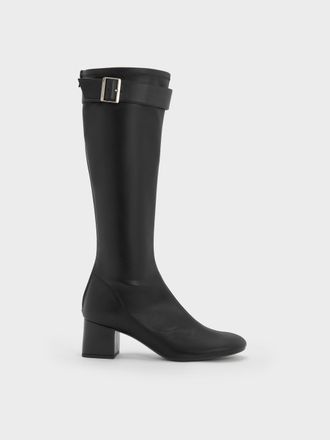 Charles & Keith Gerry Buckled Knee-High Boots