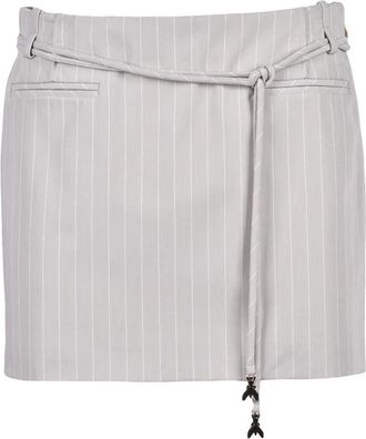 Patrizia Pepe Mini Skirt Stretch - Light Grey