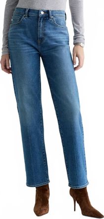 AG - Adriano Goldschmied Brinley Mid-Rise Straight Jeans In Rewind