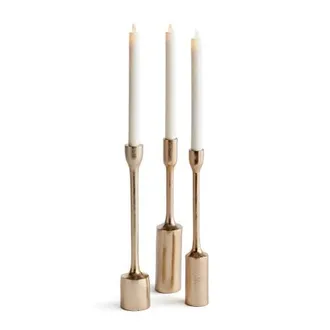 Napa Home & Garden Inge Taper Holders Set Of 3 in Gold at Nordstrom