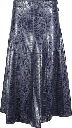 Pinko Antinori Flared Viscose Midi Skirt