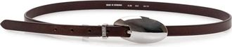 Diesel Dunne leren riem - Dames - Riemen - Bruin - 85 CM - Leer - Accessoires