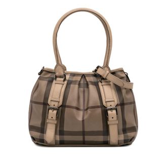 Burberry Pre-owned Burberry Smoke Check Coated Canvas Northfield Satchel SPBXLGH45VB78DR6