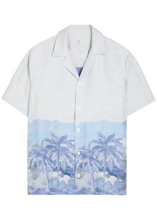 CH&Eacute; Studios Che Cezane Jacquard Satin and Silk-blend Shirt - White - XL
