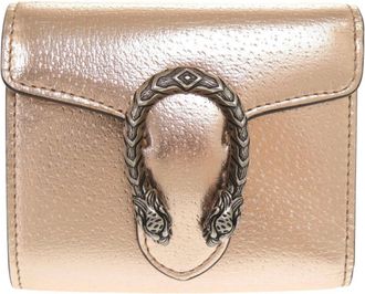 Gucci Gold Pink Leather Wallet (Tri-Fold) (Pre-Owned)