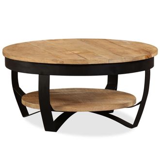 vidaXL Tavolino Da Caff&egrave; Con Piano E Ripiano In Legno E Struttura In Acciaio Nero