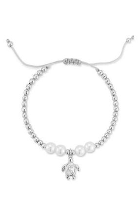 Glaze Jewelry Turtle Charm Beaded Slider Bracelet in Silver at Nordstrom Rack