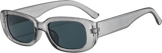 Generic Small Frame Mens Driving Sunglasses Outdoor Womens Vacation Decorative Sun Glasses(Grey)