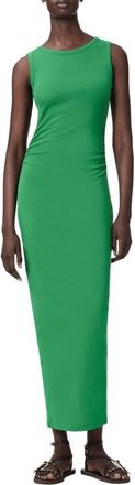 AllSaints Katarina Ruched Side Maxi Dress in Apple Green at Nordstrom, Size 10 Us