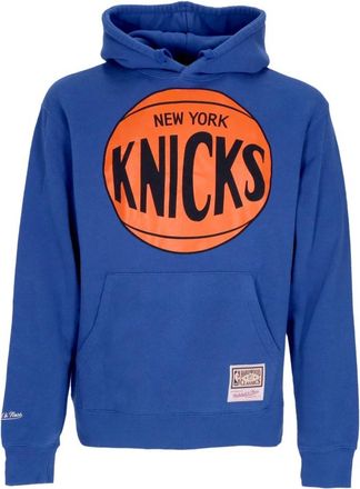 Mitchell & Ness New York Knicks Team Logo Hoodie - Heren - Hoodies - Blauw - M - Katoen - Hoodies & sweatvesten