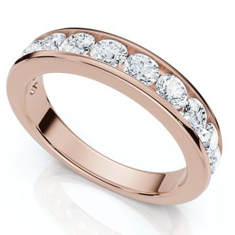 Pompeii3 1Ct Channel Set Diamond Wedding Ring 14k Gold or Platinum Lab Grown