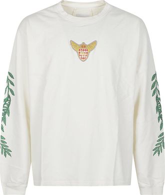 Rhude Tripoli Wreath Long-Sleeve Cotton T-Shirt