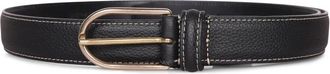 Dell'Oglio Lederen Riem - Heren - Riemen - Zwart - 115 CM - Leer - Accessoires