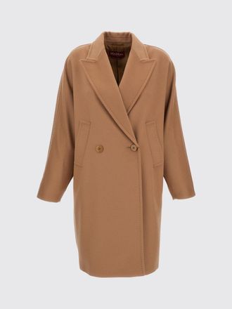 Max Mara Estremo Double-Breasted Virgin Wool Coat with Peak Lapels