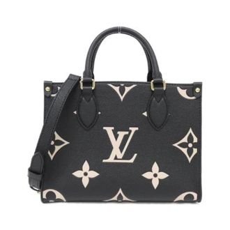 Louis Vuitton Pre-owned OnTheGo Monogram Empreinte Tas - Dames - Pre-owned - Zwart - Maat: ONE Size Leer