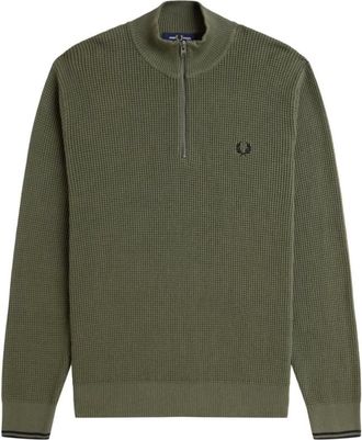 Fred Perry Heren, Truien, Groen, Maat: XL Katoen