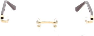 Cartier Frameloze bril - unisex - Accessoires - Geel - Maat: ONE Size