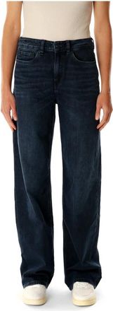 Drykorn Wide Leg Jeans met Mid Waist - Dames - Regular Fit Jeans - Blauw - W27 L34 - Denim - Jeans