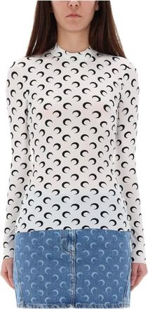 Marine Serre Donna, Top, Bianco, M, new
