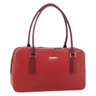 Burberry Pre-owned Handbags, female, Red, Size: ONE SIZE Pre-owned Hand Bag