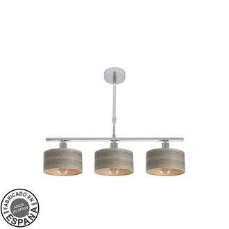 Fabrilamp Fabrilamp Lampara Gilda 3xe14 Cromo/madera Gris Regx55x14 Cm