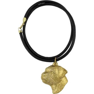 OEM Border Terrier: Un Collar Con Un Perro En Una Caja De Regalo, Un Colgante Ba&ntilde;ado En Oro Para Un Amante De Los Perros, Una Impresionante Pieza De Joyer