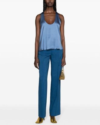 Tory Burch Tory Burch Womens Tailored Trousers - Blue - Size EU 34 (Womens)