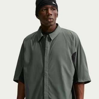 Nike Mens Tech Helios Dri-FIT Short-Sleeve Top in Green | II2350-303