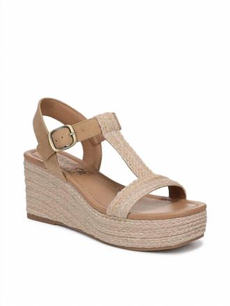 Blowfish Womens Annika Regular Fit Strappy Wedge Sandals In Natural