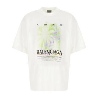 Balenciaga Tops, Heren, Wit, M, T-shirts