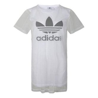 adidas (WMNS) adidas originals Round Neck Pullover Short Sleeve Dress White FL0034
