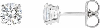 Diamond2Deal 1ct Lab-Grown Diamond Stud Earrings Clarity VS, Color F-G, 14k Gold