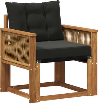 vidaXL Sof&aacute; Intermedio De Exterior Madera Maciza De Acacia Y Textileno Vidaxl