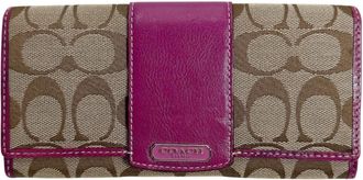 Coach Signature Line Long Wallet (Bi-Fold) (Pre-Owned)