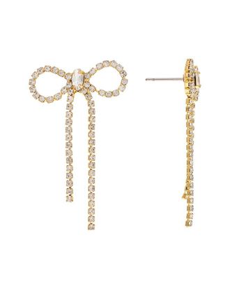 Rivka Friedman 18K Plated Cz Bow Earrings