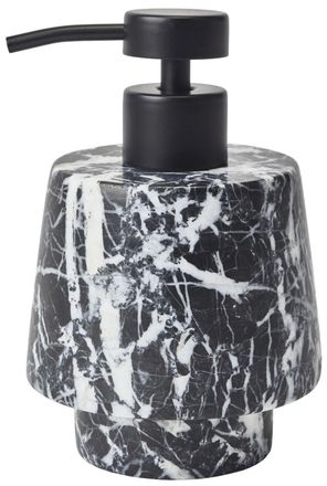 Aquanova Handgefertigter, luxuri&ouml;ser Seifenspender Orion 120 ml aus Marmor, Schwarz