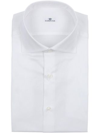 Sonrisa White Cotton Tailored Formal Shirt