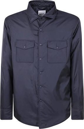 Aspesi Casual Overhemd - Heren - Casual Overhemden - Blauw - M - Katoen - Overhemden