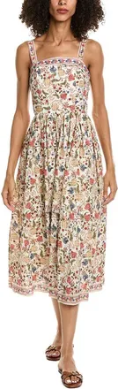 Max Studio Straight Neck Midi Dress